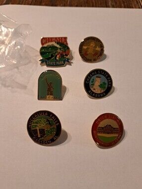 Vintage New Lot Of 6 Alabama State Souviner Hat Jacket Pins